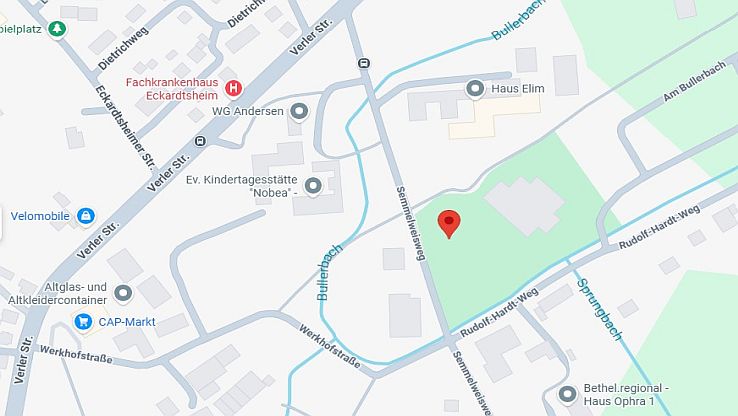 Karte der Lage des Pflegezentrums Haus Levi
